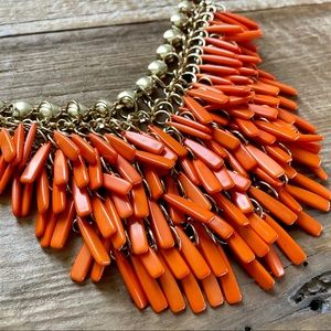Orange & Gold Statement Necklace
